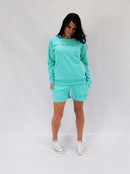 Aqua Embroidered ETC Logo Set