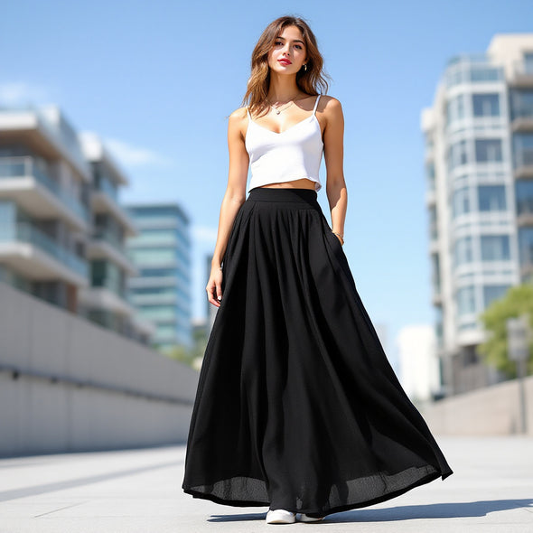 ETC Chiffon Summer Maxi Skirt