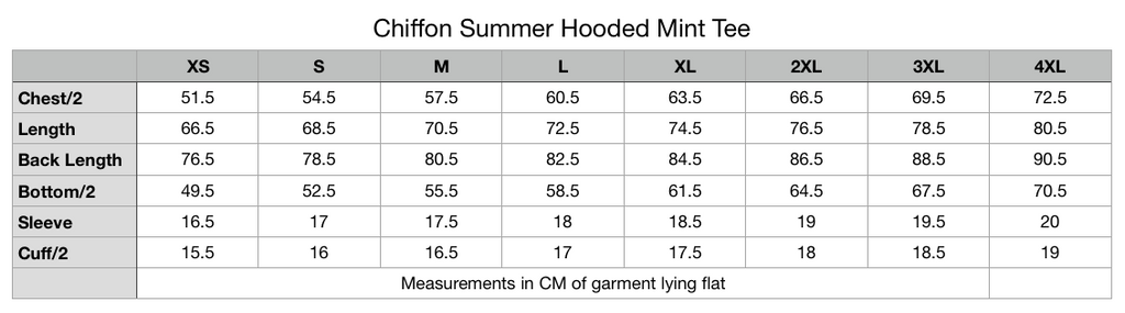 ETC Chiffon Summer Hooded Mint Tee