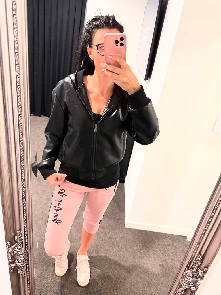 ETC Faux Leather Bomber