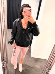 ETC Faux Leather Bomber
