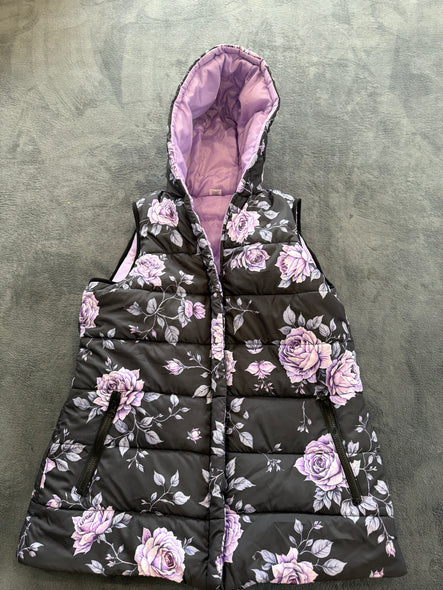 Size 12/14 Floral lavendar Puffer Vest