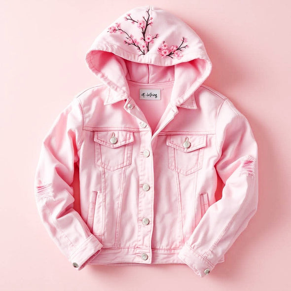 Etc Cherry Blossom Pink Denim Jacket