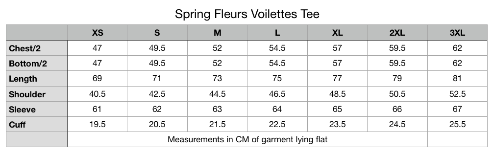 ETC spring fleurs violettes chiffon tee