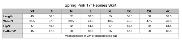 Spring Pink 17' Peonies Skirt