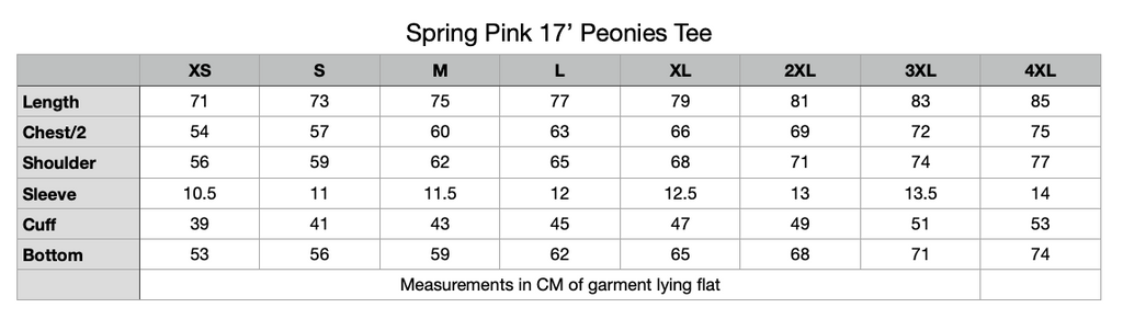 Spring Pink 17' Peonies Tee