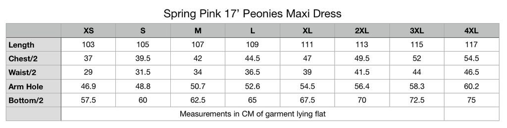 Spring Pink 17' Peonies Maxi Dress