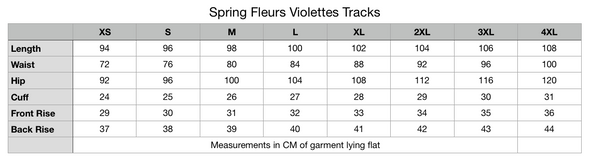 ETC spring fleurs violettes track pants