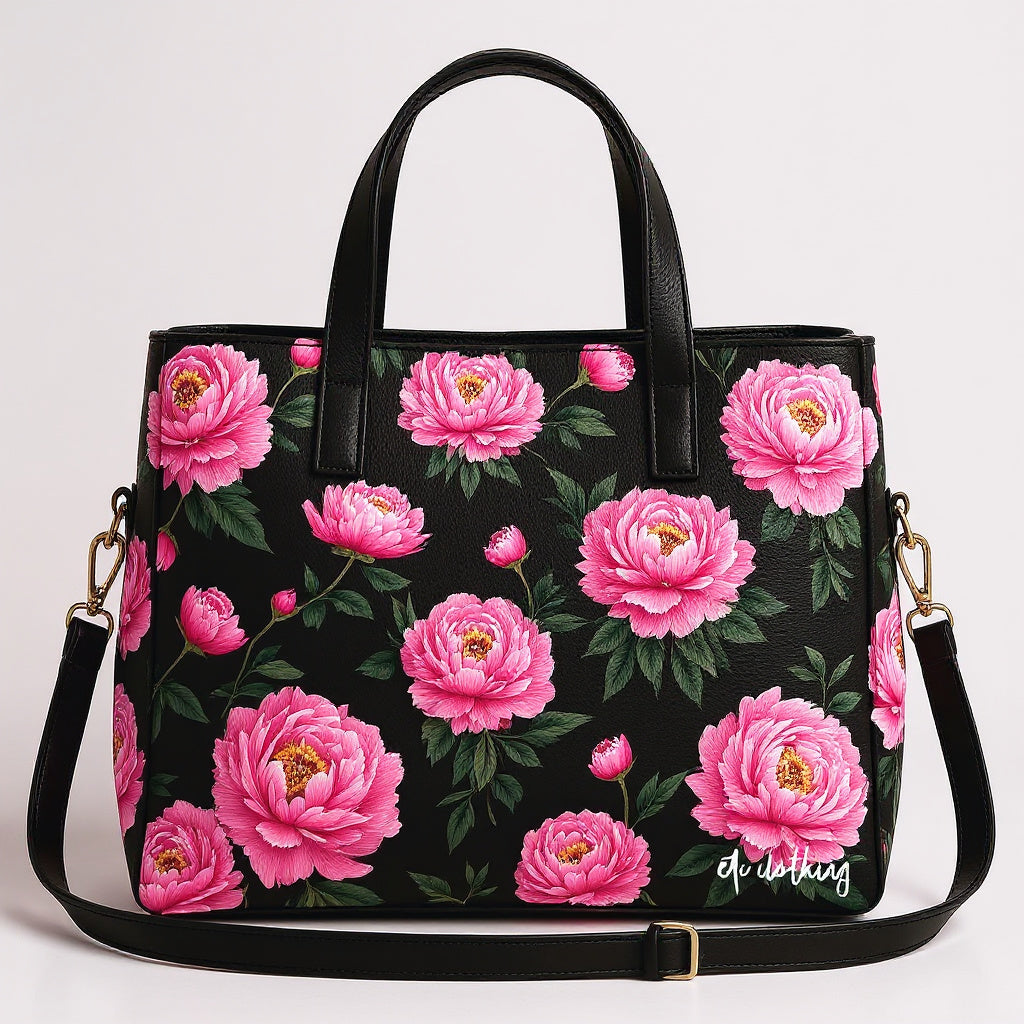 Etc Peonie Floral Handbag + Wallet COMBO