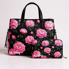 Etc Peonie Floral Handbag + Wallet COMBO