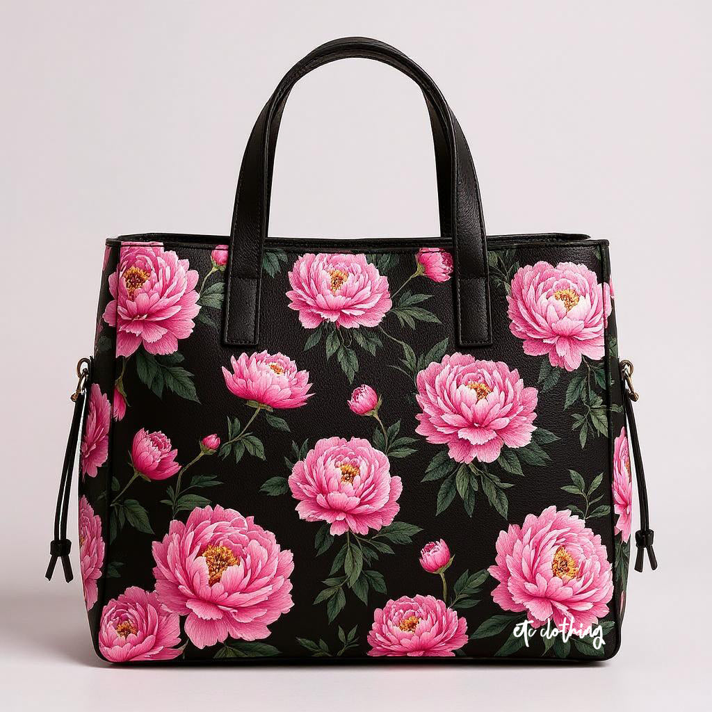 Etc Peonie Floral Handbag + Wallet COMBO