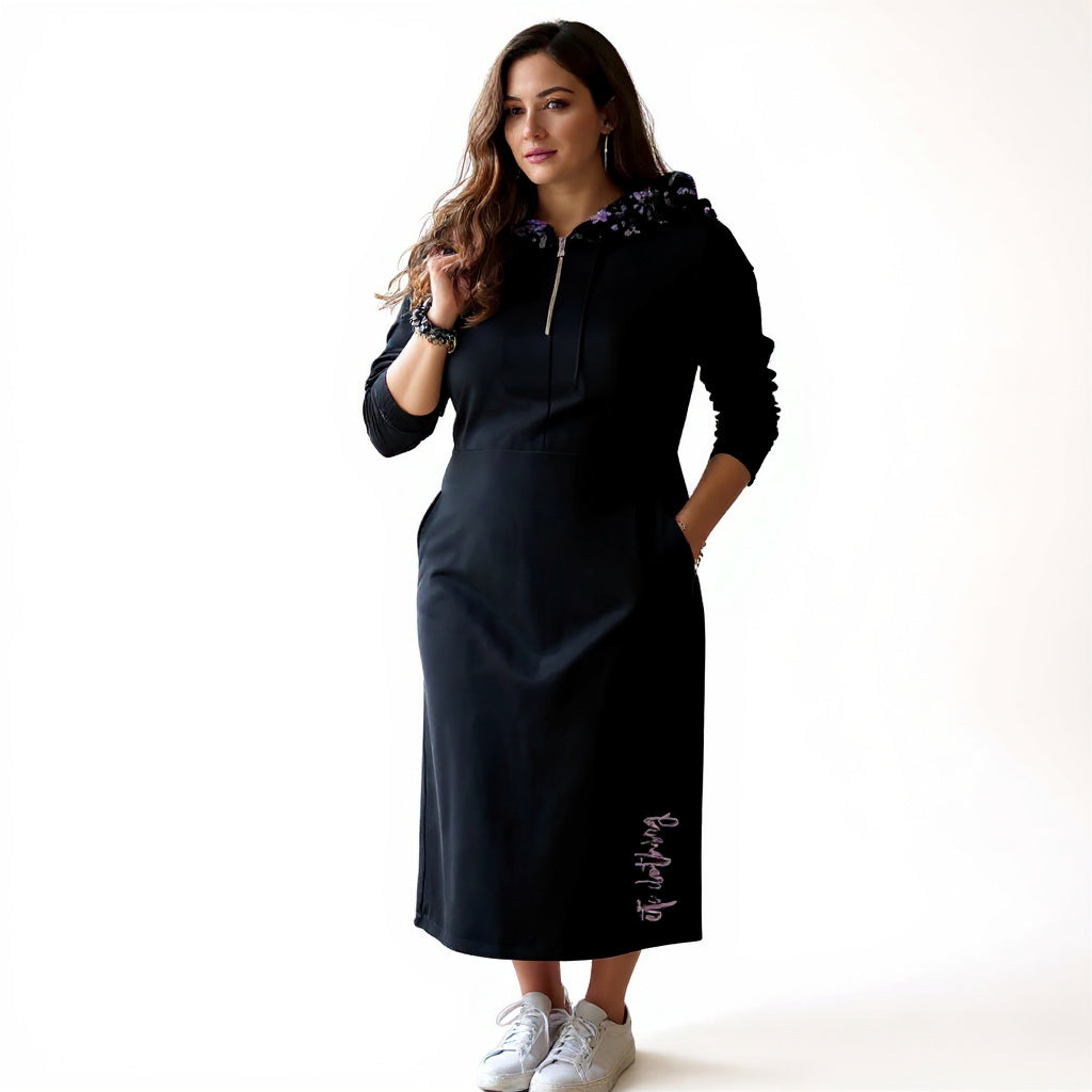 ETC spring fleurs violettes maxi dress