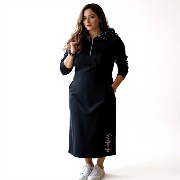 ETC spring fleurs violettes maxi dress