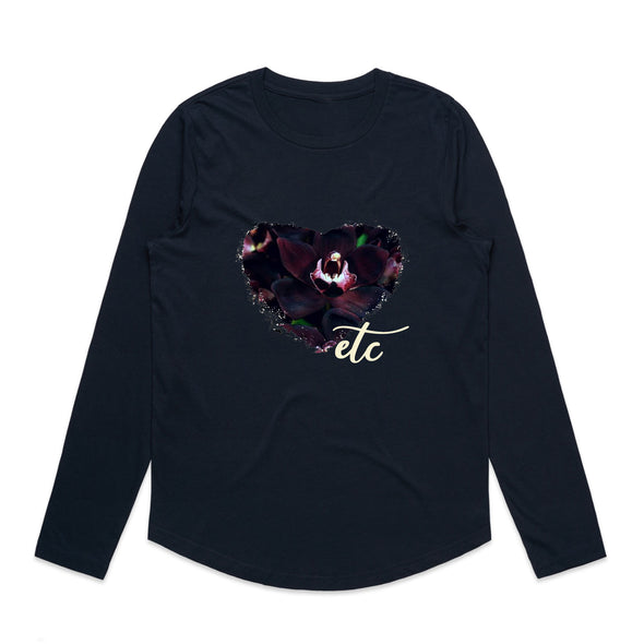 Navy Orchid Long sleeve