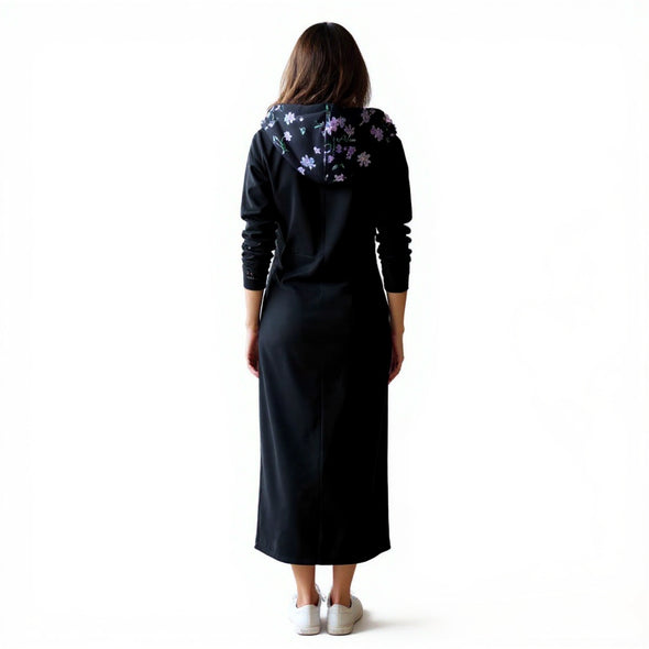 ETC spring fleurs violettes maxi dress
