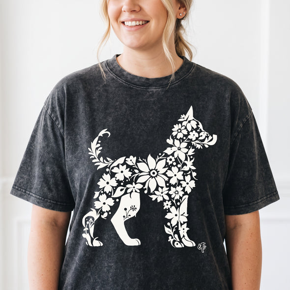 ETC Floral Dog Vintage Tee