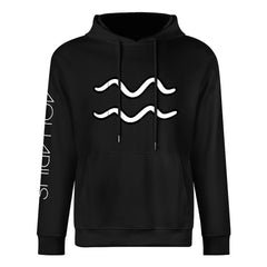 ETC Aquarius Zodiac Sign Cotton Hoodie