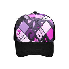 ETC Purple Floral Squares Trucker