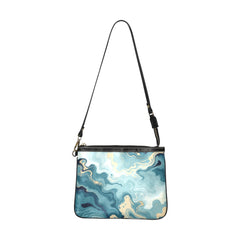 ETC Teal Marble Shoulder Bag