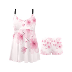 ETC Pink Floral Swim Dress & Shorts