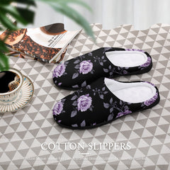 ETC Fleur Violette Cotton Slippers