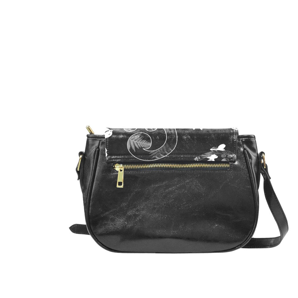 ETC Piwakawaka Koru PU Leather Saddle Bag