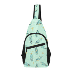 ETC Mint Feathers Cross Body Bag