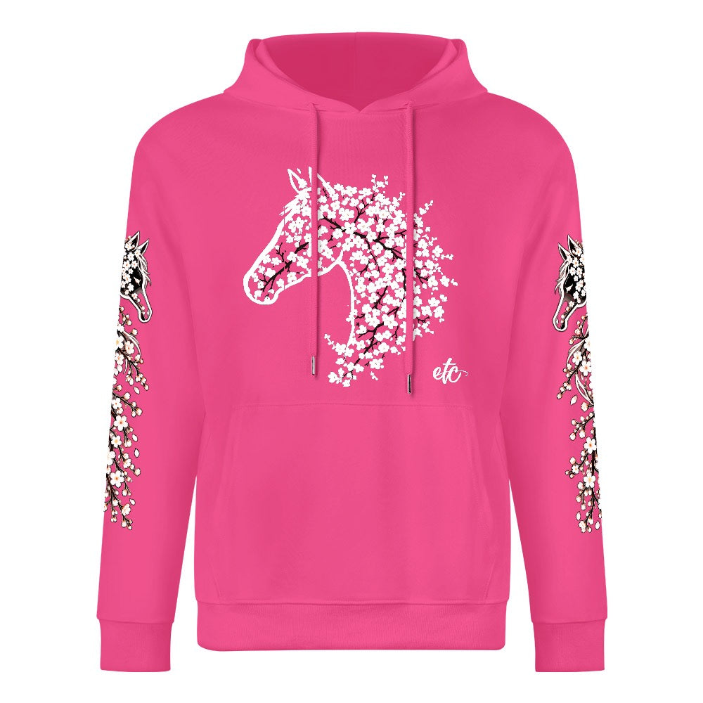 ETC Cherry Blossom Stencil Pink Hoodie