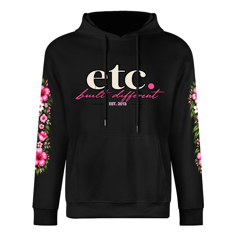 ETC Built Different Floral Cotton Hoodie