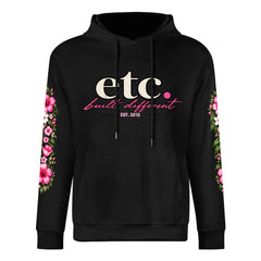 ETC Built Different Floral Cotton Hoodie