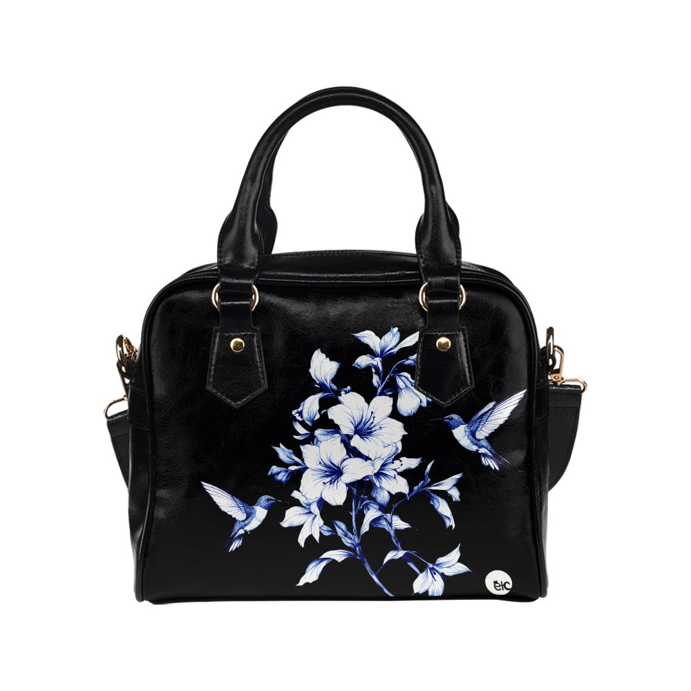 ETC Black Hummingbird Silhouette Handbag
