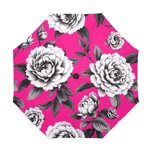 ETC Hot Pink Monochrome Floral Anti-UV Umbrella