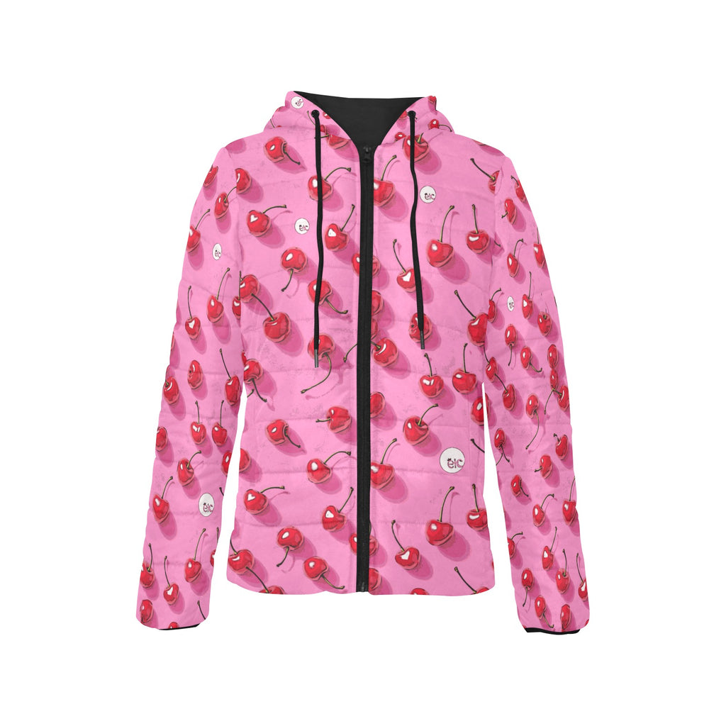 ETC Pink Cherries Puffer Jacket