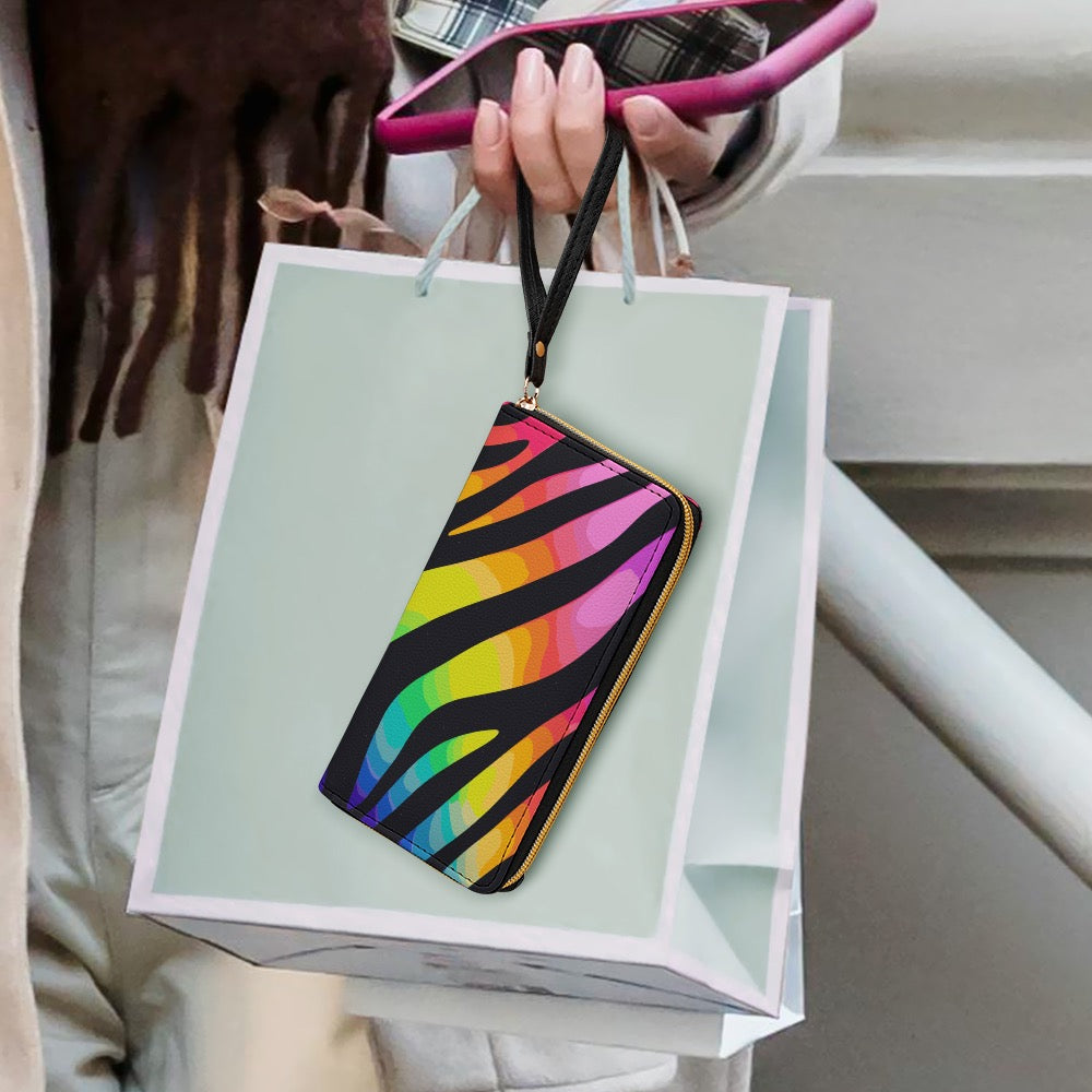 ETC Rainbow Zebra PU Leather Wallet