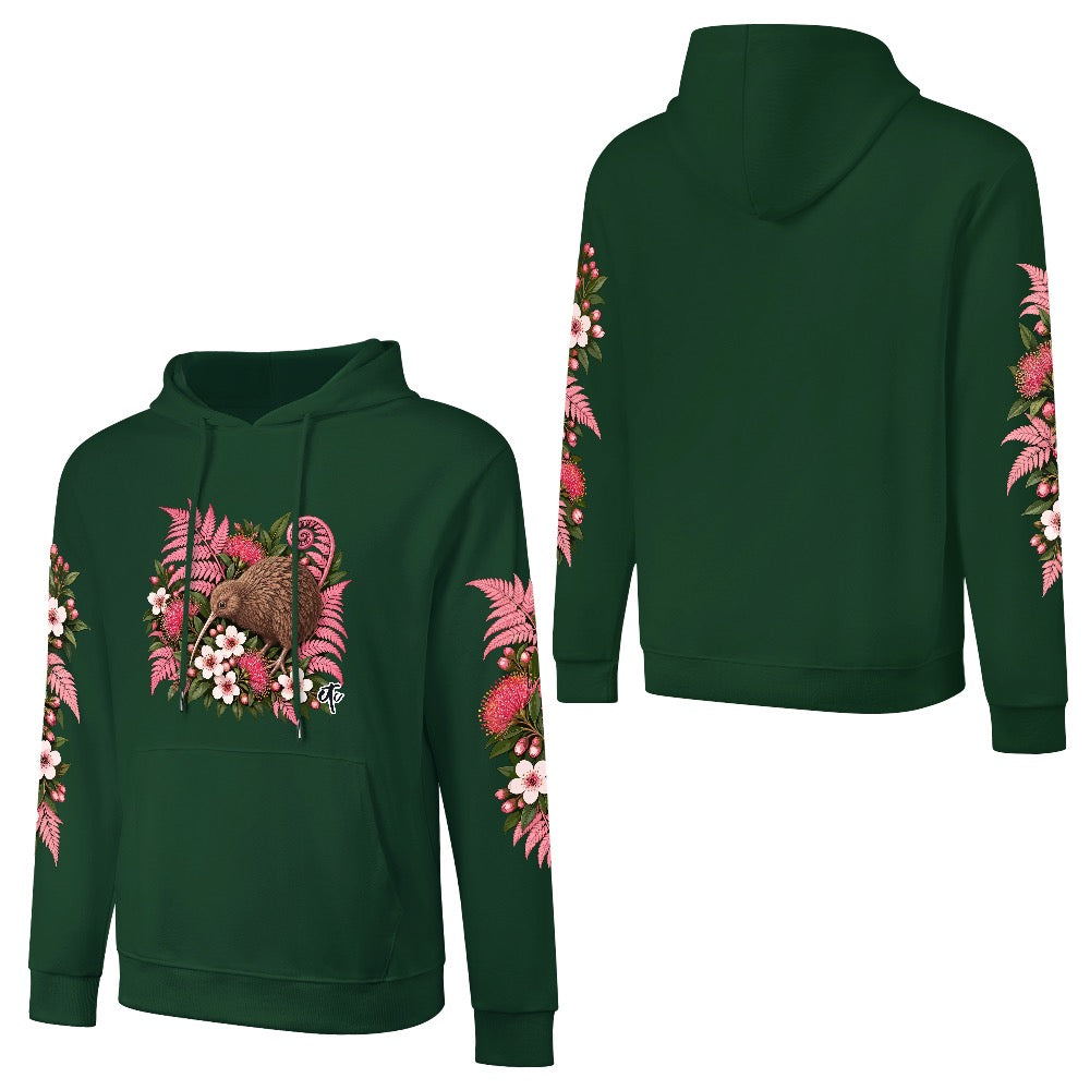 ETC Pink Fern Kiwi Limited Edition Forest Green Hoodie