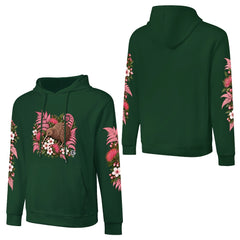 ETC Pink Fern Kiwi Limited Edition Forest Green Hoodie