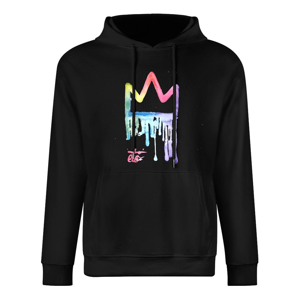 ETC Dripping Rainbow Crown Cotton Hoodie
