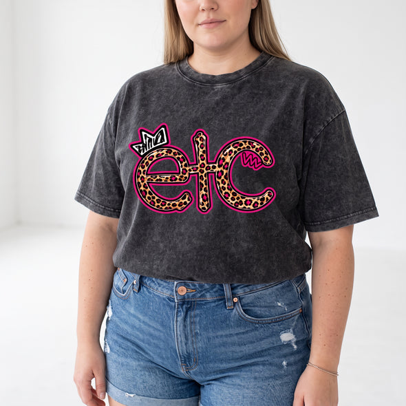 ETC Leopard Print Vintage Tee