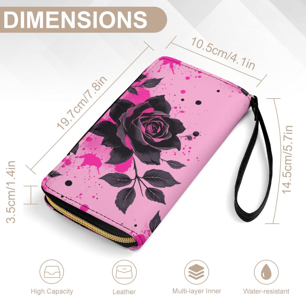 ETC Pink Floral PU Leather Wallet