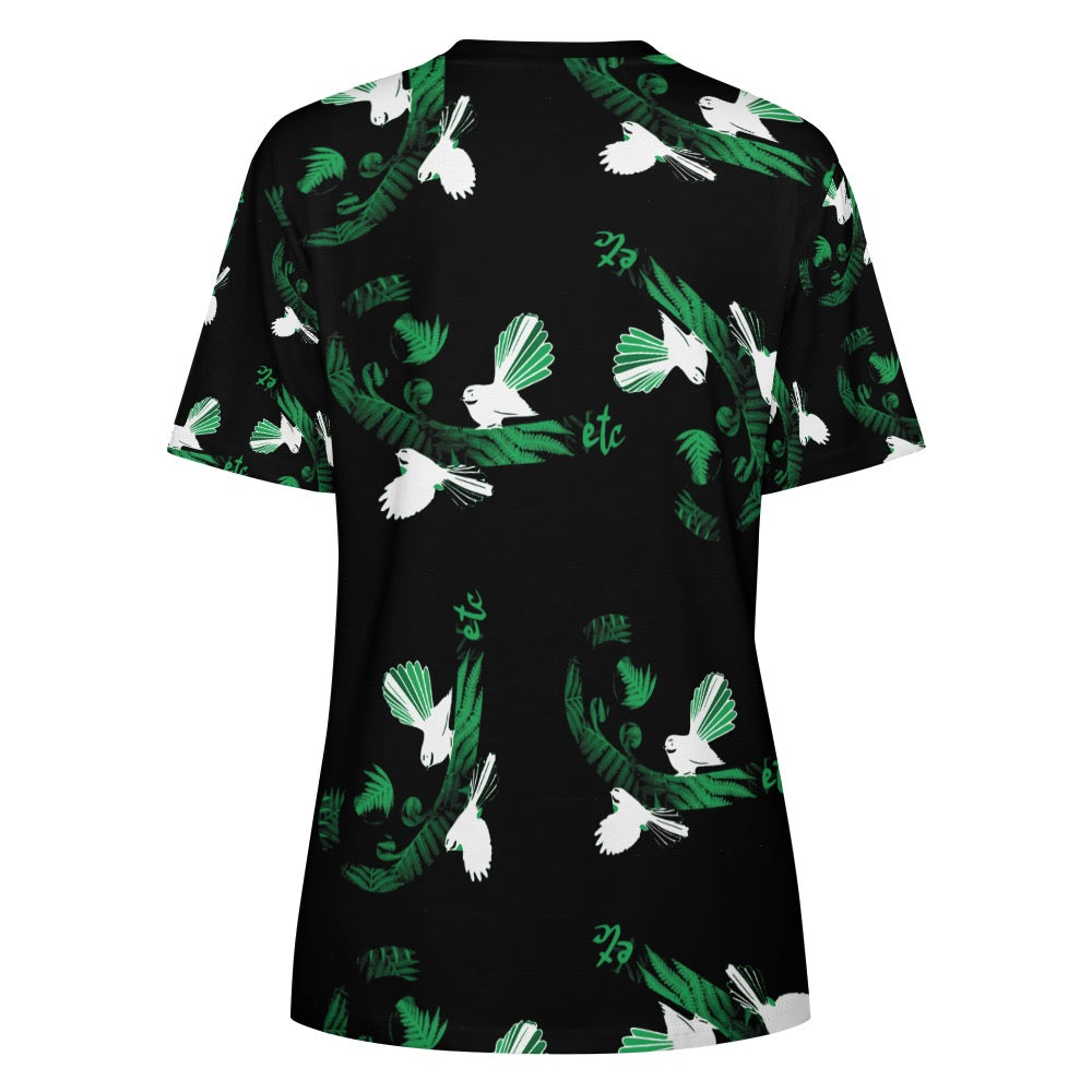 ETC Green Piwakawaka Cotton Tee