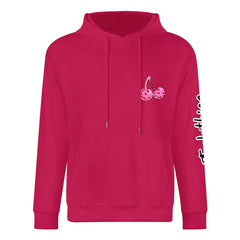 ETC Pink Cherries Dark Pink Cotton Hoodie