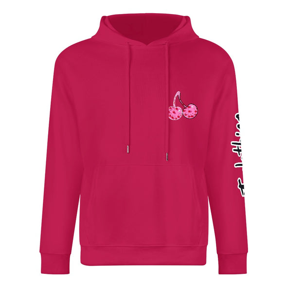 ETC Pink Cherries Dark Pink Cotton Hoodie