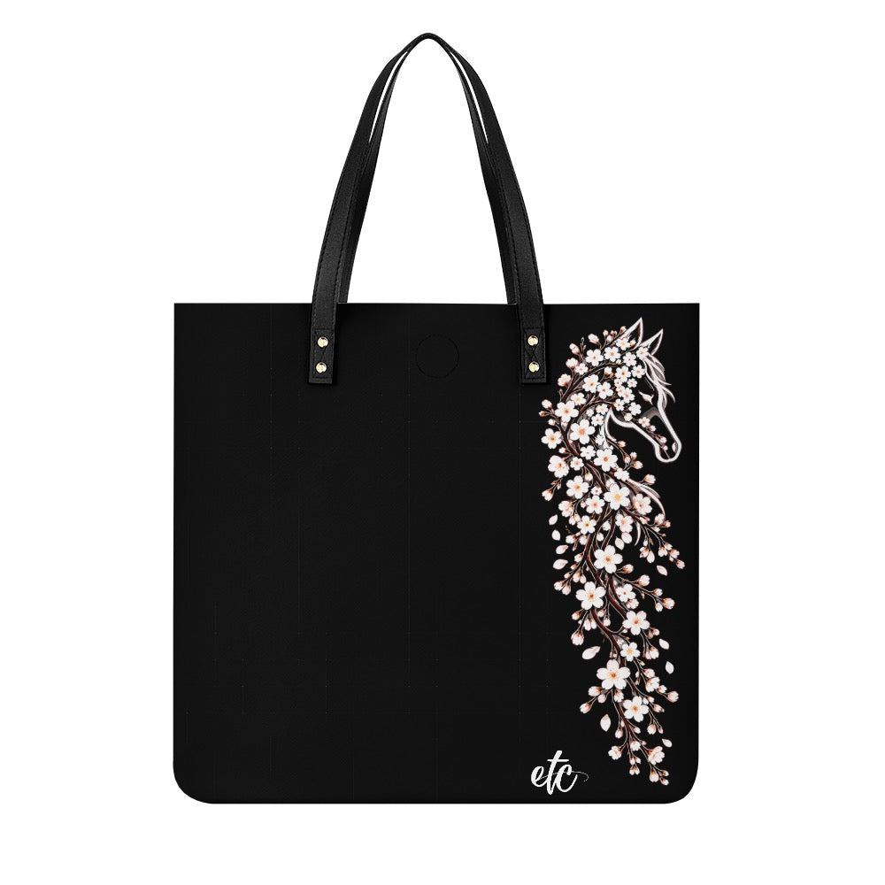 ETC Cherry Blossom Stencil PU Leather Tote