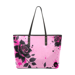 ETC Pink Rose Noir PU Leather Tote