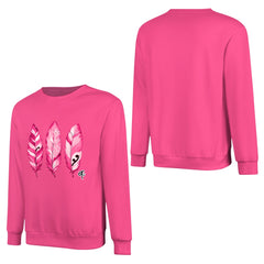 ETC Limited Edition Pink Feathers Cotton Crew