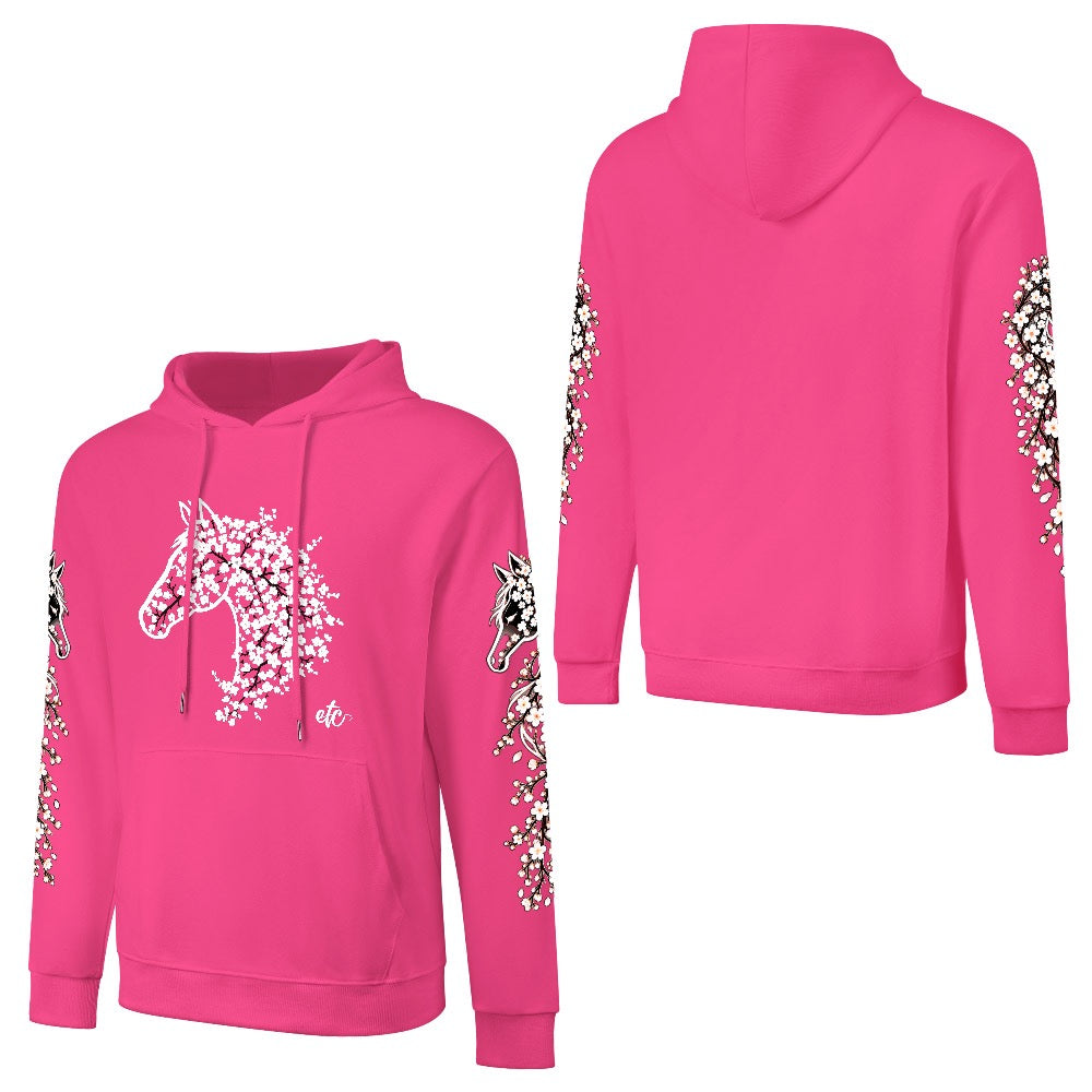 ETC Cherry Blossom Stencil Pink Hoodie
