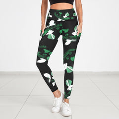 ETC Green Piwakawaka Koru Leggings