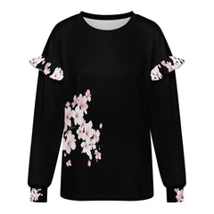 ETC Cherry Blossom Ruffle Crew