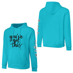 ETC Blue You've got this Cotton Hoodie