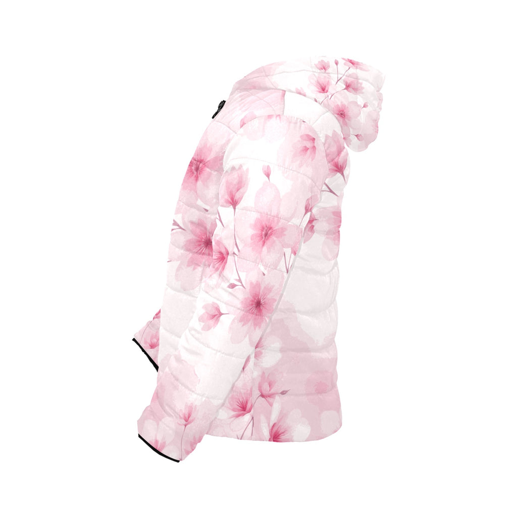 ETC Pink Floral Bloom Kids Puffer Jacket